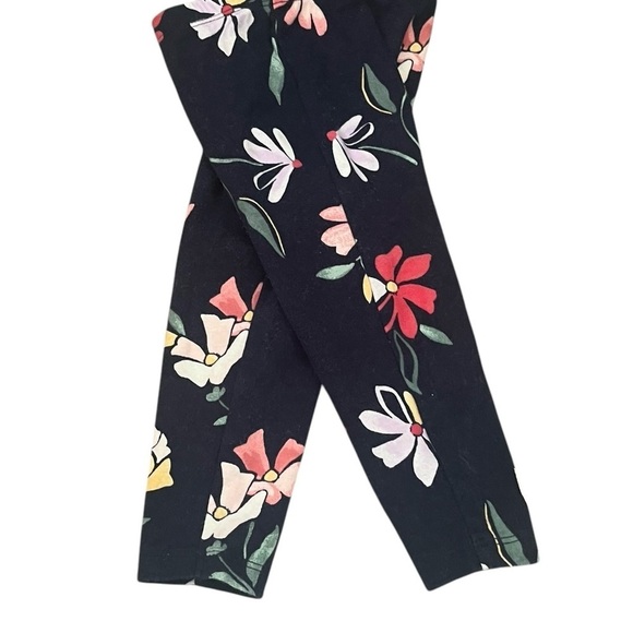Carter’s pull-on leggings floral print black cotton Girls 18 Months - Picture 4 of 7